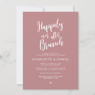 Happily Ever After Brunch, Post Wedding Elopement  Invitation
