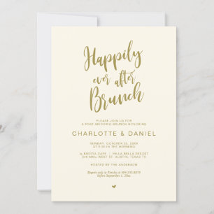 Happily Ever After Brunch, Post Wedding Elopement  Invitation
