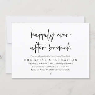 Happily ever after brunch, post wedding invitation