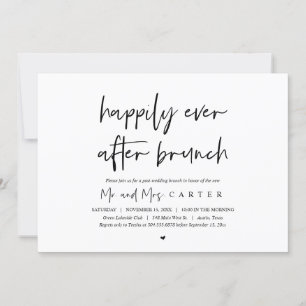 Happily ever after brunch, post wedding invitation