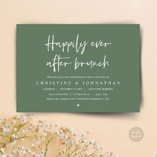 Happily ever after brunch, post wedding invitation