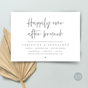 Happily ever after brunch, post wedding invitation