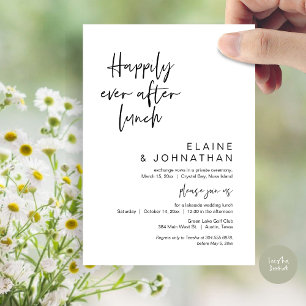 Happily Ever After Brunch, Wedding Elopement Invitation