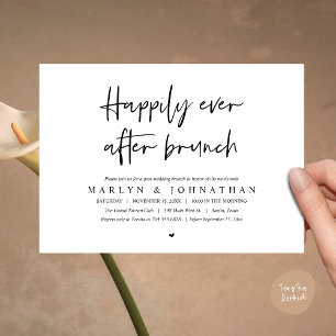 Happily Ever After Brunch, Wedding Elopement Invitation