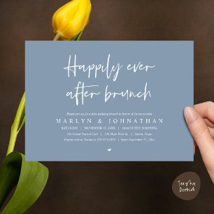 Happily Ever After Brunch, Wedding Elopement Invitation