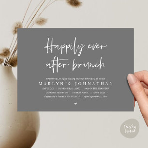 Happily Ever After Brunch, Wedding Elopement Invitation