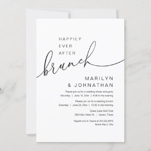 Happily Ever After Brunch, Wedding Elopement Party Invitation