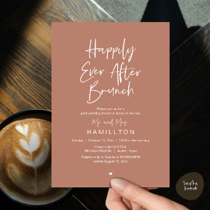 Happily Ever After Brunch, Wedding Elopement Party Invitation