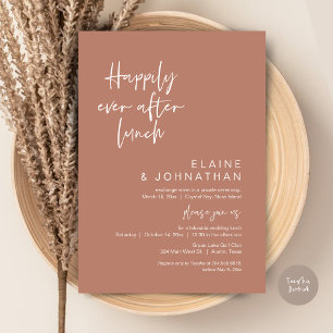 Happily Ever After Brunch, Wedding, Terracotta Invitation