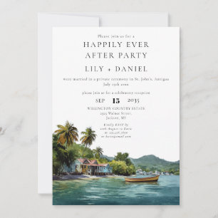 Happily Ever After Caribbean Photo Wedding Invitation