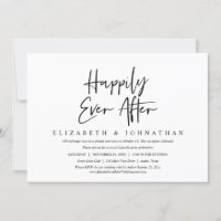 Happily Ever After, Casual Wedding Elopement Party