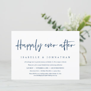 Happily Ever After Casual Wedding Elopement Party Invitation