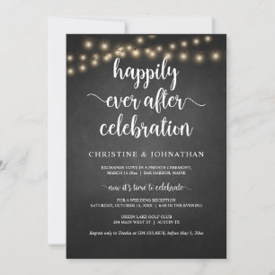 Happily ever after celebration, Rustic Elopement I Invitation