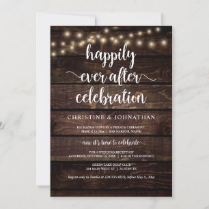 Happily ever after celebration, Rustic Elopement I Invitation