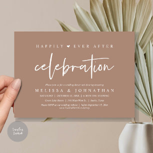 Happily Ever After Celebration, Wedding Dinner Invitation