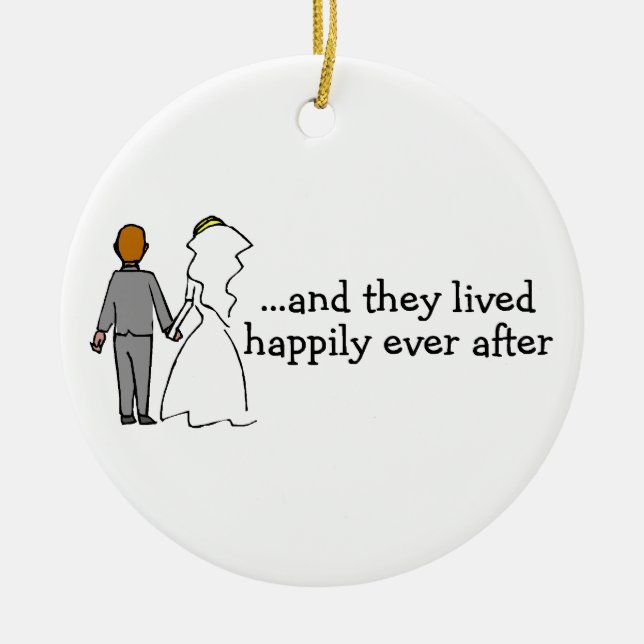 Happily Ever After Ceramic Ornament (Front)