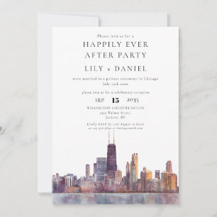 Happily Ever After Chicago Wedding Invitation