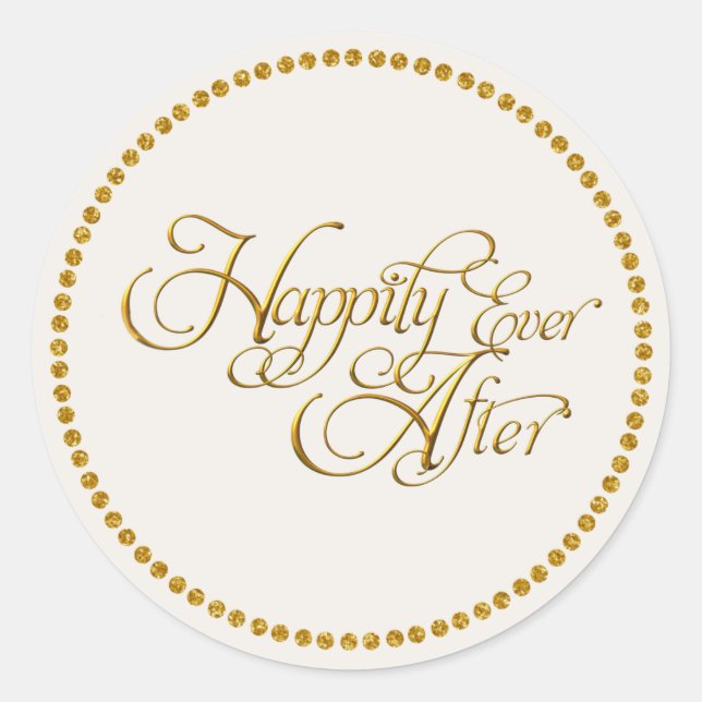Happily Ever After Classic Round Sticker (Front)