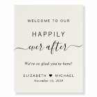 Happily Ever After Cream Wedding Welcome
