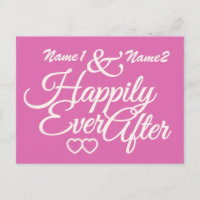 Happily Ever After custom postcard