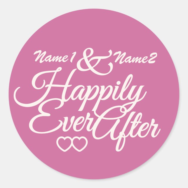Happily Ever After custom stickers (Front)