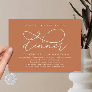 Happily Ever After Dinner, Modern Romantic Party Invitation