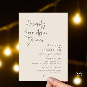 Happily Ever After Dinner Modern Wedding Party Invitation