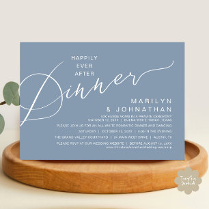 Happily Ever After Dinner, Modern Wedding Party Invitation