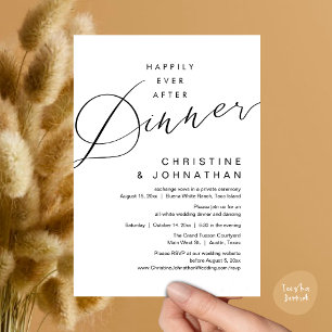 Happily Ever After Dinner Romantic Wedding Invitation