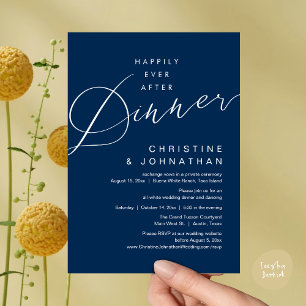 Happily Ever After Dinner Romantic Wedding Invitation