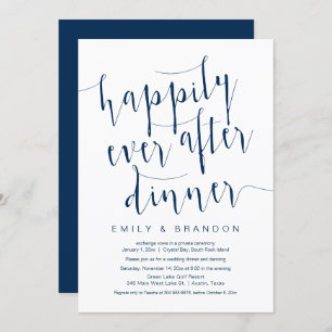 Happily Ever After Dinner, Wedding Elopement Invit Invitation