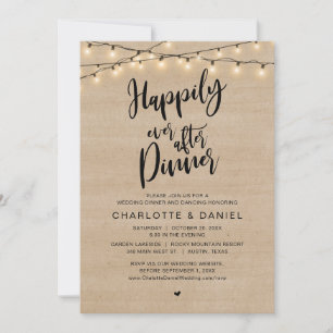 Happily Ever After Dinner, Wedding Elopement Invitation