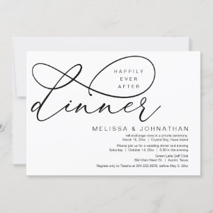 Happily Ever After Dinner, Wedding Elopement Invitation