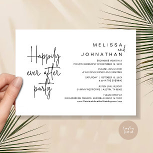 Happily Ever After Dinner, Wedding Elopement Invitation