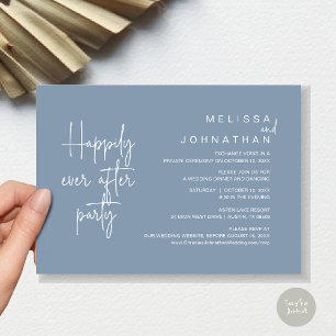 Happily Ever After Dinner, Wedding Elopement Invitation