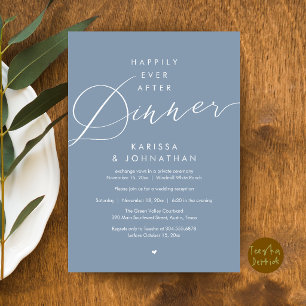 Happily Ever After Dinner Wedding Elopement Party Invitation