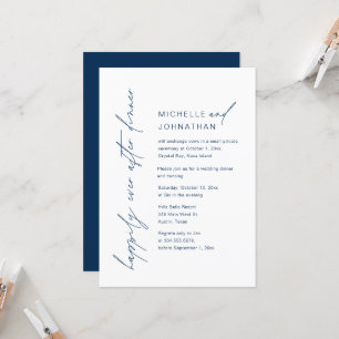 Happily Ever After Dinner, Wedding Elopement Party Invitation