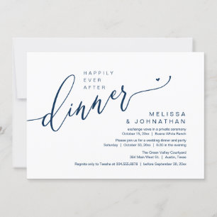 Happily Ever After Dinner Wedding Elopement Party Invitation