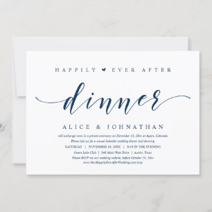 Happily Ever After Dinner, Wedding Elopement Party Invitation