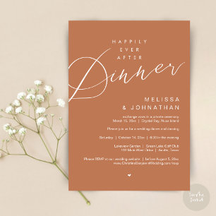 Happily Ever After Dinner, Wedding Party, Copper Invitation
