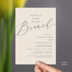 Happily Ever After Dinner Wedding Reception Dinner Invitation