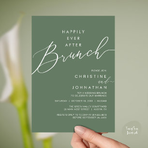 Happily Ever After Dinner Wedding Reception Dinner Invitation