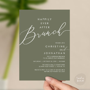 Happily Ever After Dinner Wedding Reception Dinner Invitation
