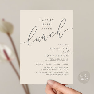 Happily Ever After Dinner Wedding Reception Dinner Invitation