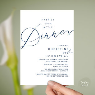 Happily Ever After Dinner Wedding Reception Dinner Invitation