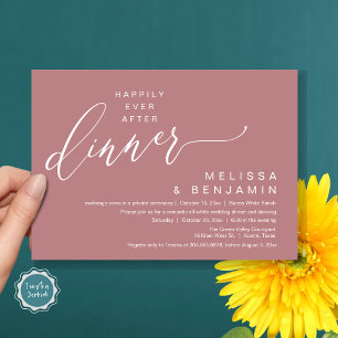 Happily Ever After Dinner Wedding Romantic Party Invitation