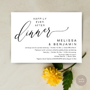 Happily Ever After Dinner Wedding Romantic Party Invitation