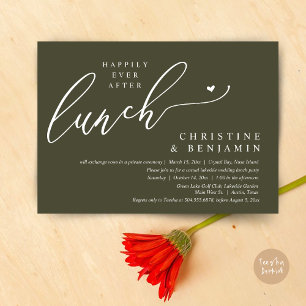Happily Ever After Elopement Lunch Celebration Invitation