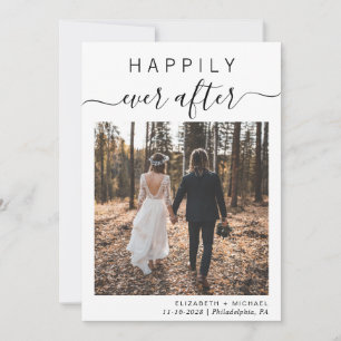 Happily Ever After Elopement Wedding Announcement