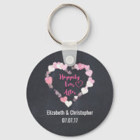 Happily Ever After Glittery Pink Hearts Wedding